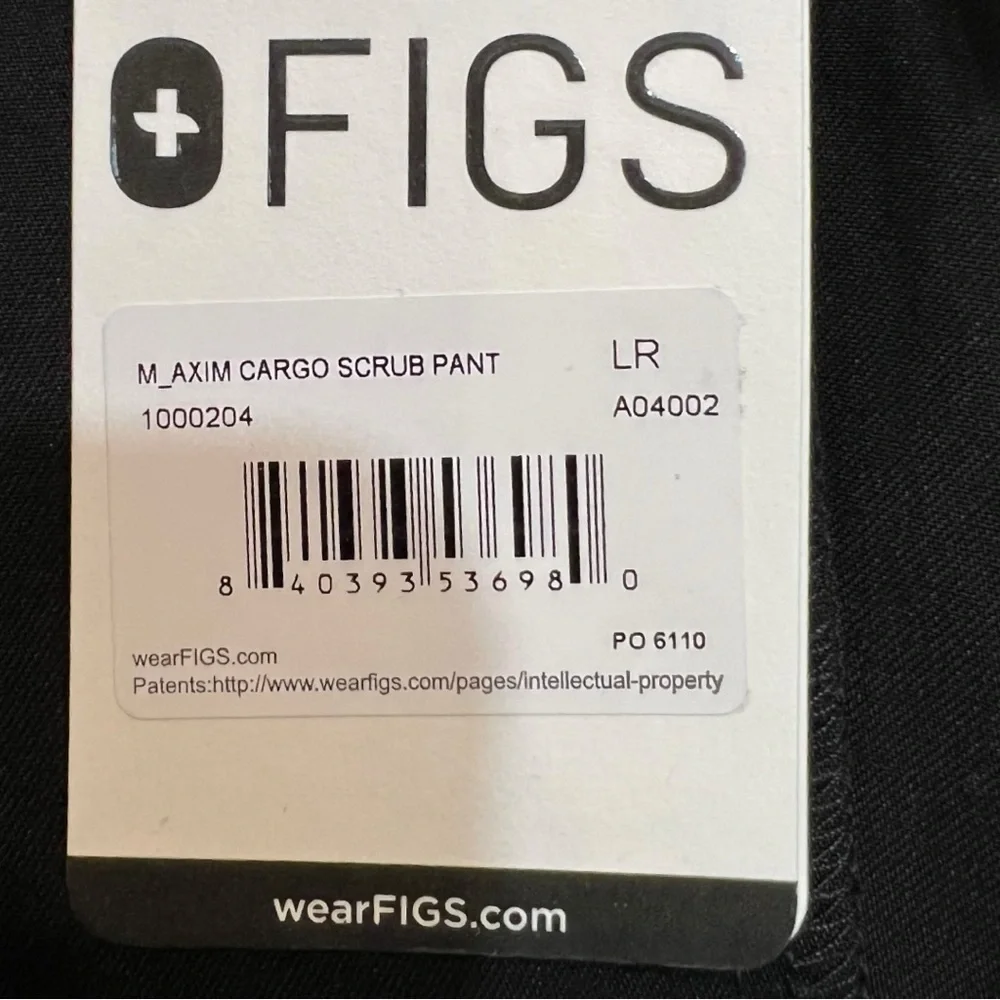 Figs Slim Axim Cargo Scrub Pants - Mens L NEW